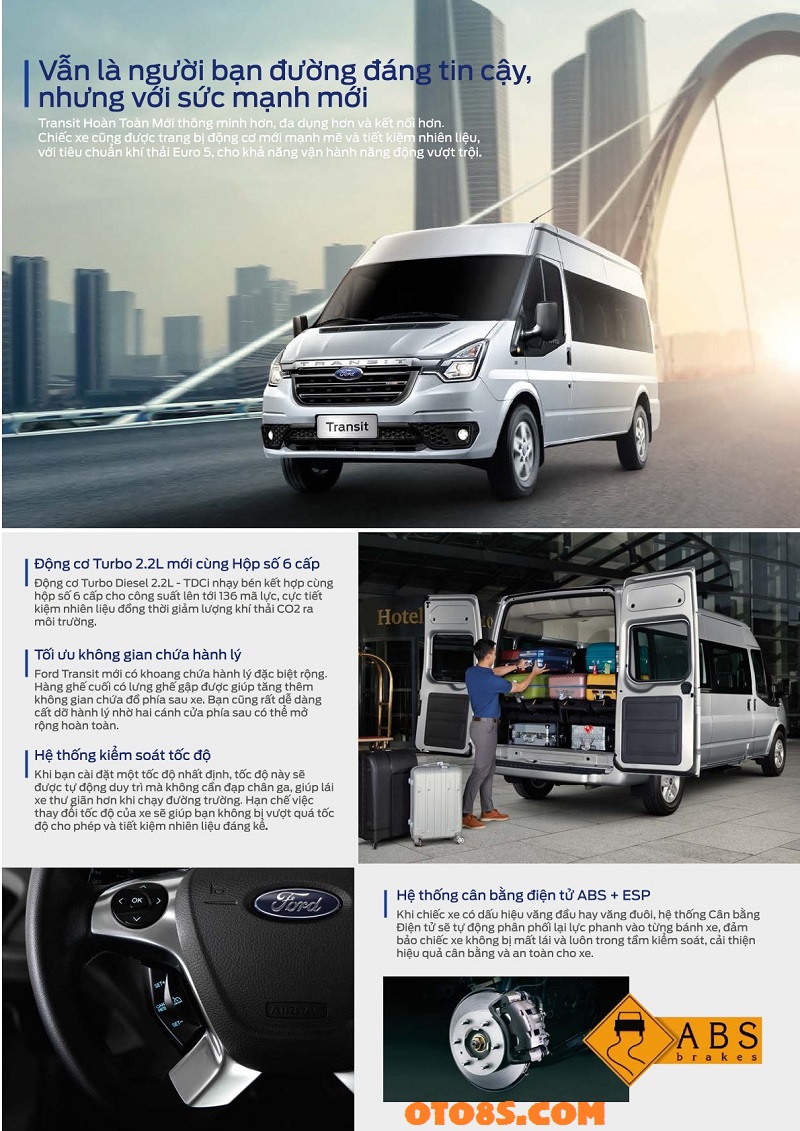 Oto8s Ford Transit 2023 Giá Bán Lăn Bánh, Hình Ảnh, Thông Số Kỹ Thuật